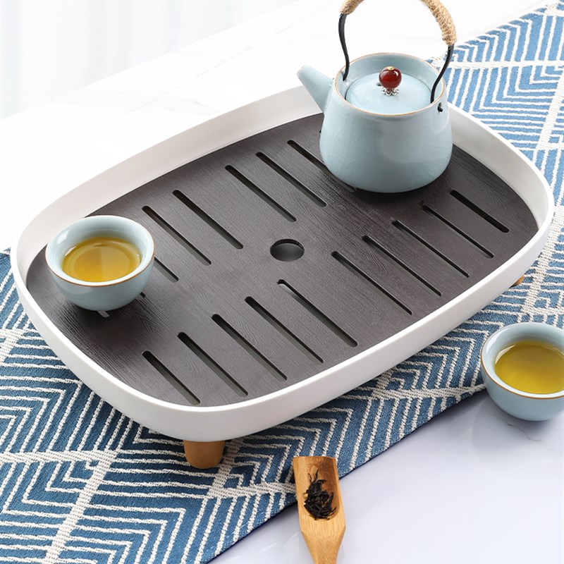茶盘家用2023新款日式轻奢现小型储水式茶台功夫茶具简约干泡台