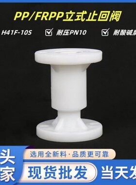 FRPP塑料立式止回阀塑料法兰止回阀H41F-10S球心式塑料单向止逆阀