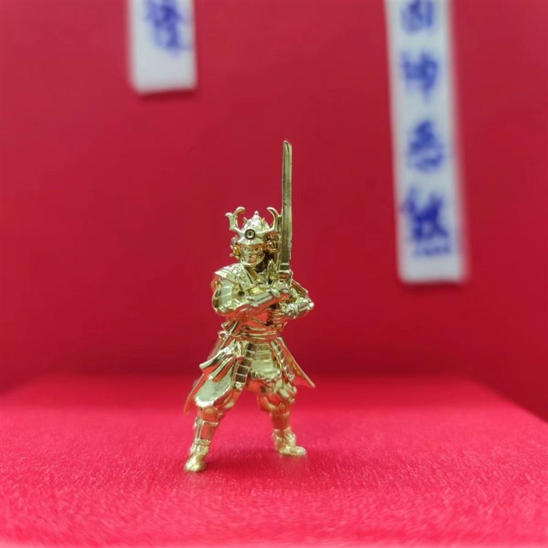 纯铜竖刀流浪武士浪人兵人手办幕府武士古代模型桌面摆件军事对战