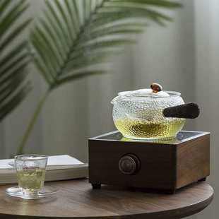 电陶炉茶炉家用电热茶炉静音泡茶炉胡桃木煮茶器简约迷你小茶炉
