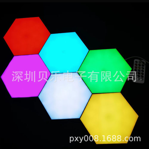 专BL-Q10网红拼接大量子灯电视墙卧室触摸室内壁灯大蜂巢灯3片装