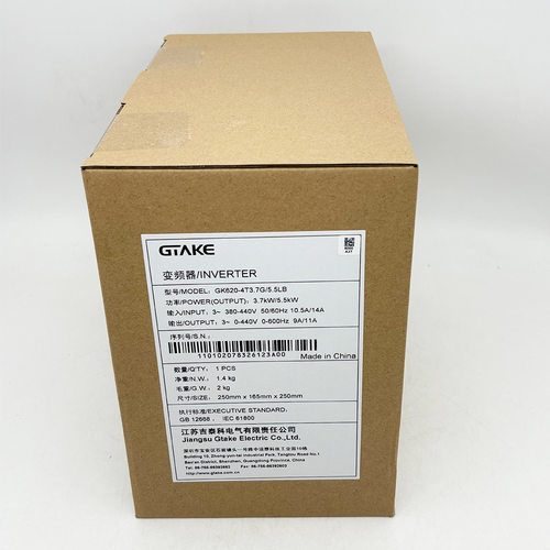 GK620-4T3.7G/5.5LB吉泰科/GTAKE3相380V3.7KW矢量控制变频器