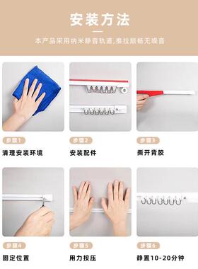 OFD滚筒洗衣机防尘遮挡帘洗手台遮阳帘阳台罩盖布橱柜布柜子拉帘