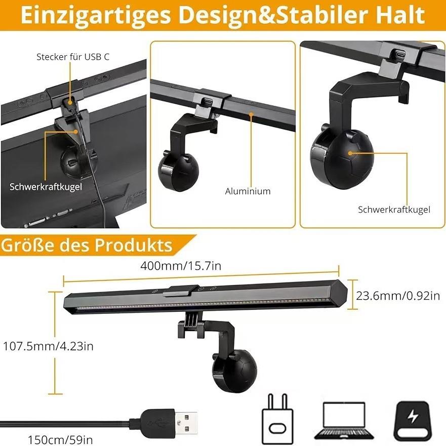 电脑显示器屏幕挂灯笔记本护眼夹灯led智能护眼灯办公室阅读灯