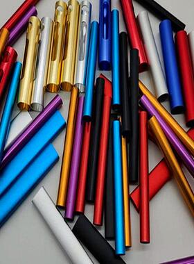 彩色氧化铝管喷粉极阳氧化铝产品铝管紫色喷砂氧化可切割攻牙