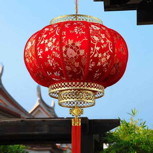 户外圆羊皮防水大红灯笼