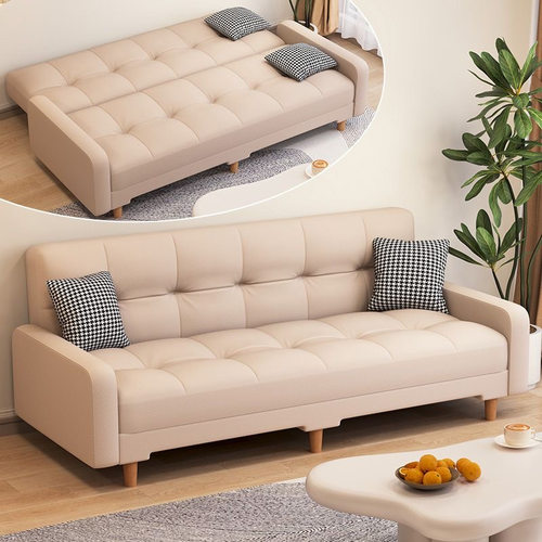 猫抓皮沙发新款折叠床一