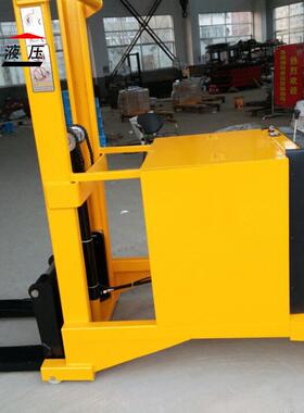 供应半电动无腿配重式堆高车液压升高叉车1吨站驾式托盘搬运车
