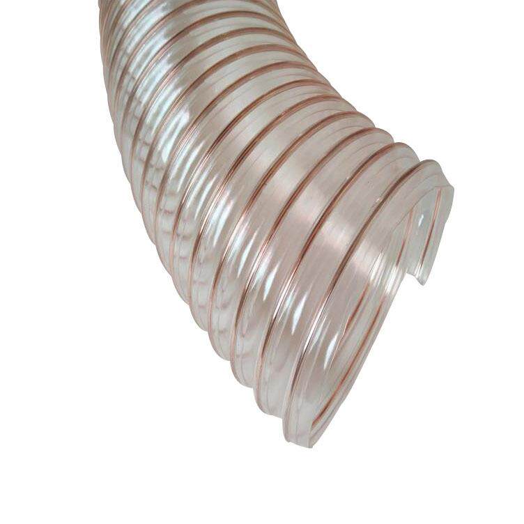 pu聚氨酯风管透明耐腐蚀工业除尘管pu镀铜钢丝波纹管加厚1.2m