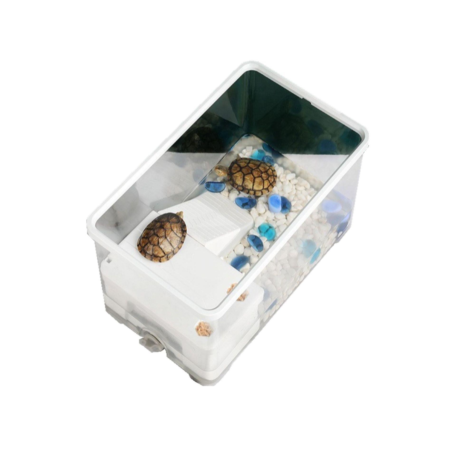 乌养缸带龟晒G爬饲台塑料龟缸循过滤循桌面FG-B3缸F-B