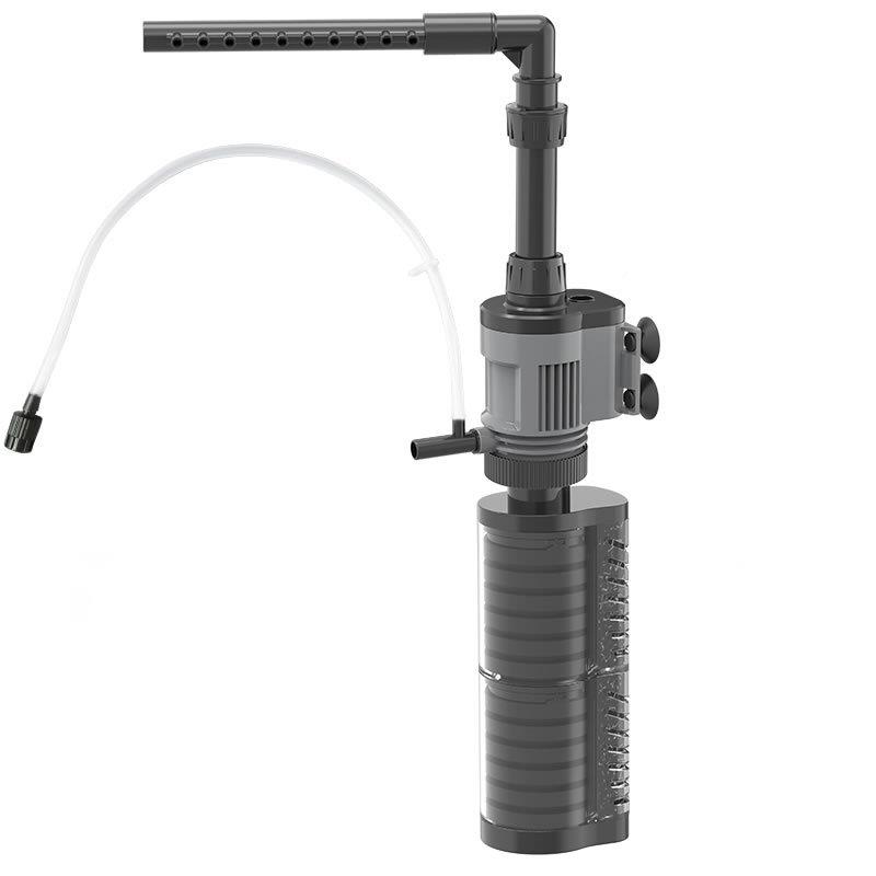 厂家直内置鱼JQP售过滤三合器一潜水泵静音增氧泵乌龟缸过滤缸设