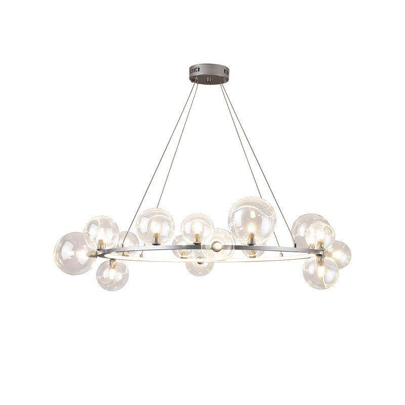 北欧魔豆玻璃圆球泡泡灯现代客厅餐厅吊灯圆形个性艺术护眼吊灯