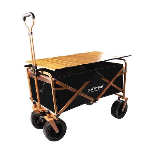 户外露营推车可折叠营地车野营野餐车买菜购物钓鱼手拉车露营桌板