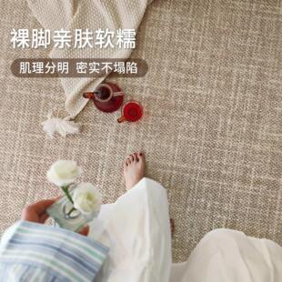 客厅轻奢高级进口羊毛地毯素色沙发茶几毯卧室地垫耐脏厚大宅标配