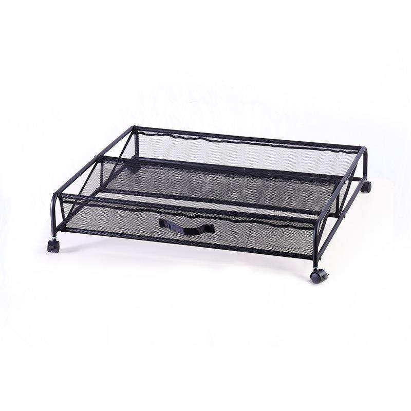厂家床底置物架网纱带滑轮鞋子整理多功能铁艺床底收纳箱储物,收纳整理,书桌收纳置物架,淘宝优惠券,粉丝福利购,淘宝优惠卷