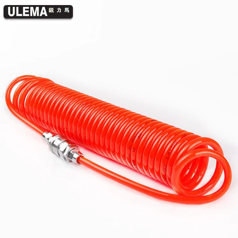 动弹簧管压气泵气空管软机管伸缩PU螺旋风管带快气速WJQ接头气线
