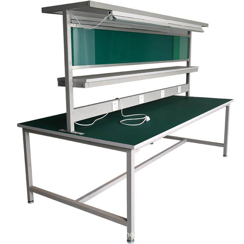 防静电工作台带灯工作台电子厂装配桌子双面操作台服装裁剪桌