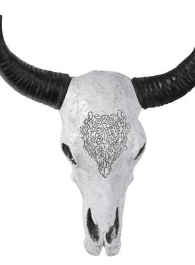 欧式复古动物牛头骷髅壁挂家居咖啡厅酒吧样板房室内装饰品