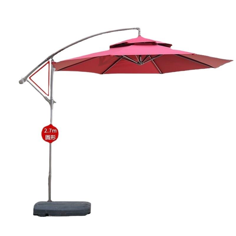 双顶蕉伞室外园557庭院酒店手花摇遮阳伞户酒外红墨绿大香太阳伞