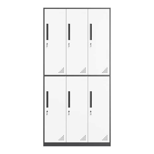 铁皮更衣柜员工宿舍换衣柜鞋柜健身房浴室带锁多门存包储物柜加厚