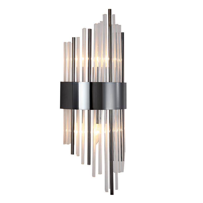 海外轻奢客厅水晶壁灯室内卧室床头LED壁灯上下两头发光壁灯