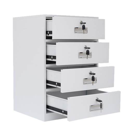 文件柜矮柜办公室收纳柜带锁资料柜打印机放置柜桌边储物柜活动柜