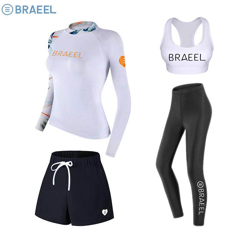 新款上衣冲浪服女泳衣分体长袖潜水服长裤全身速干显瘦防晒温泉衣