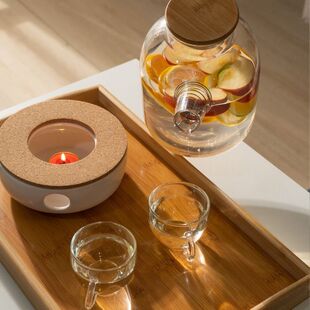 日式耐热花茶壶花茶杯下午玻璃茶具功夫水果茶壶套装蜡烛加热保温