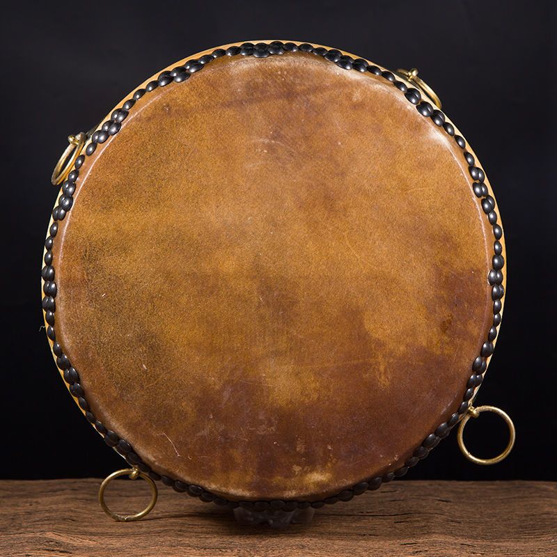 黄牛皮鼓椿木鼓白茬鼓道士鼓大鼓锣鼓寺院鼓实木鼓道场鼓节奏鼓