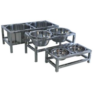 狗盆不锈钢狗碗固定狗喝水筒桶防打翻双碗护颈狗食 3063人好评