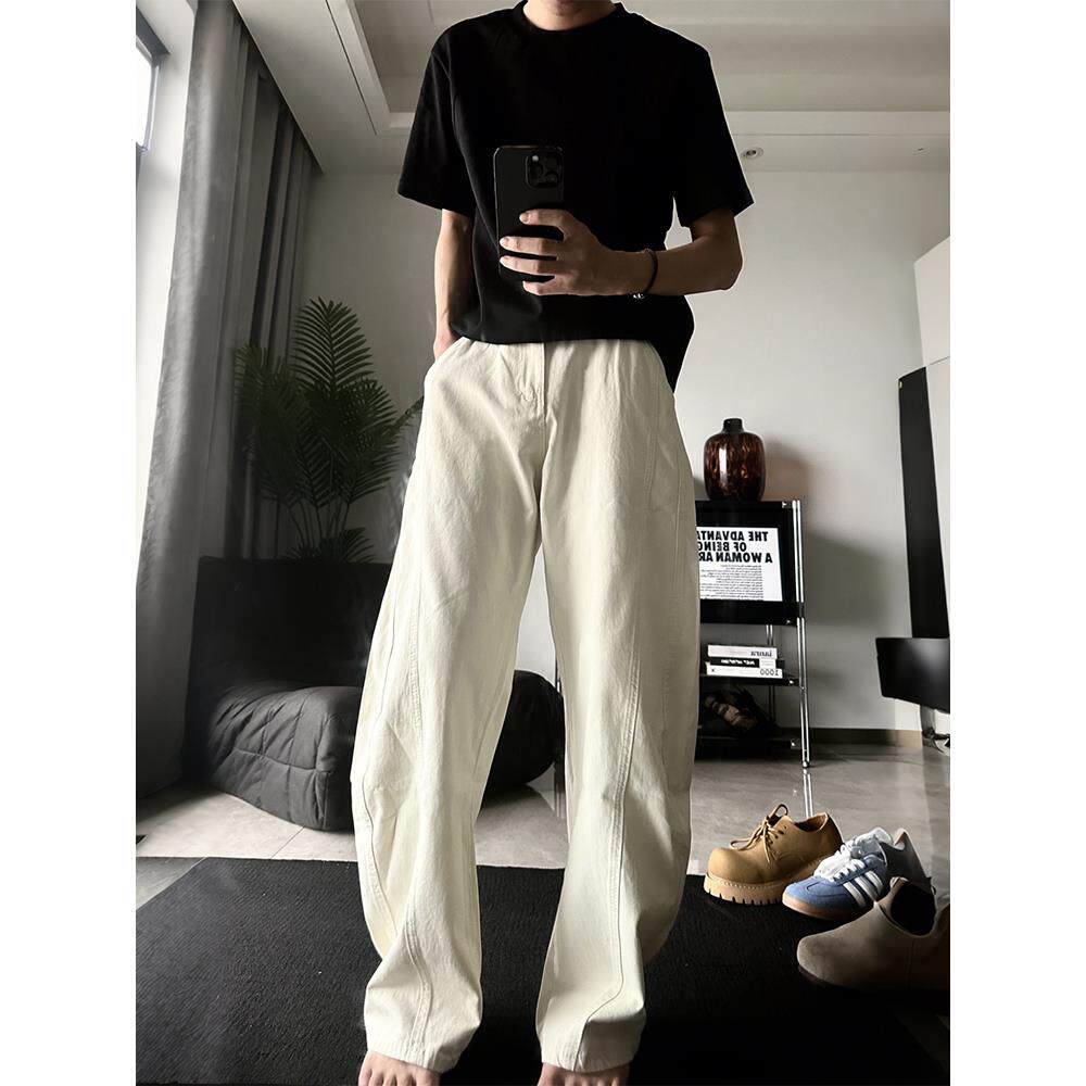 潮弯刀裤男 2025新款秋季工装裤子美式371197高街牌微喇宽松腿阔