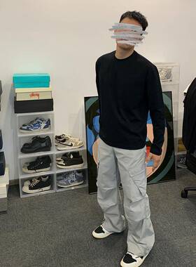 akinzhi 250g重磅索罗娜健身长袖运动T恤打底衫春夏纯色内搭男潮