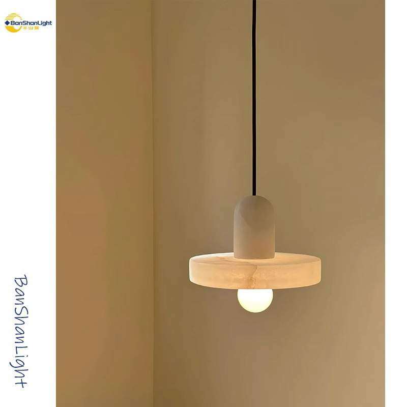 西班牙天然云石吊灯现代轻奢极简中古风感吧台卧室床头小吊灯,3C数码配件,USB灯,淘宝优惠券,粉丝福利购,淘宝优惠卷