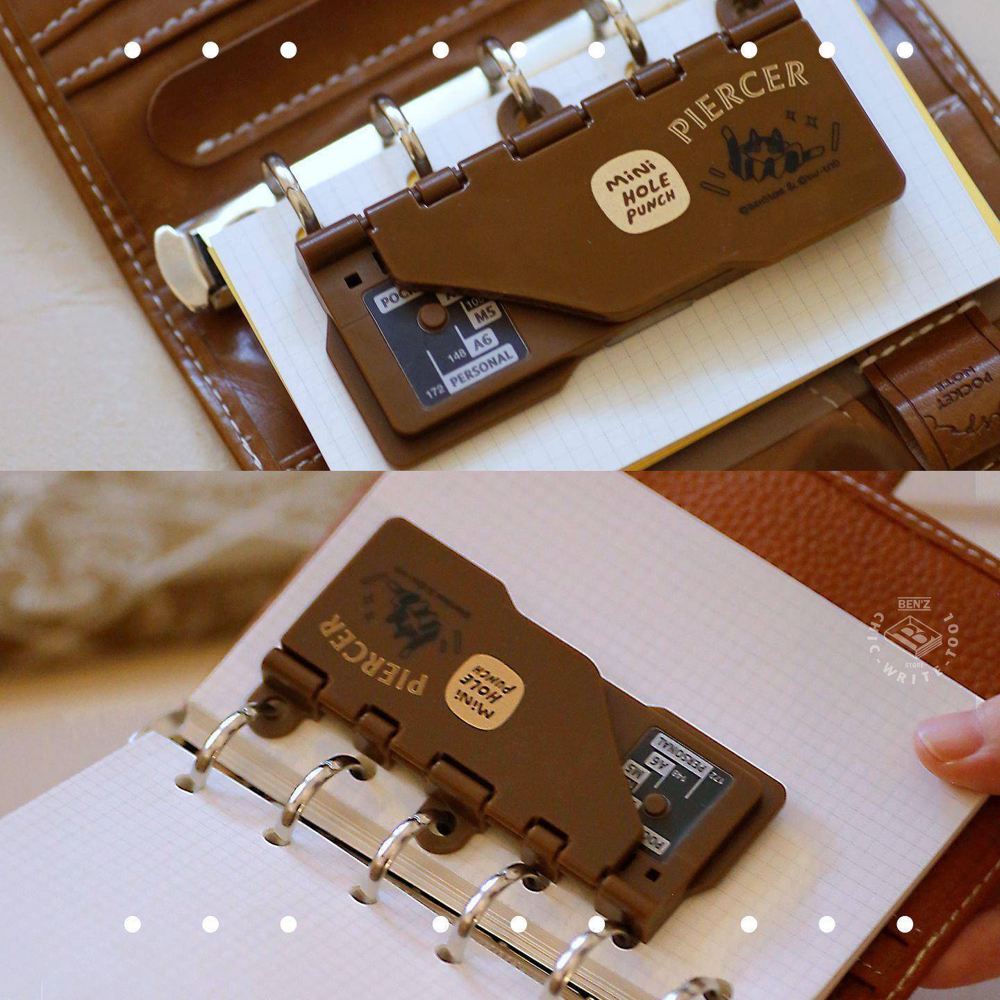 本子事多可得优打孔机a7活页本3孔卡片式打孔器便携M5圆孔手账本