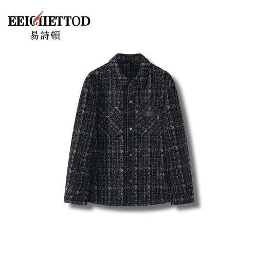 【美京专享】易诗顿男装高端商务休闲雪花纹羽绒夹克-B121-YN1465