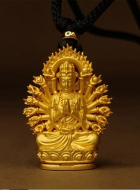 千手观音|十二生肖 鼠 守护佛挂坠项链小众高级感本命年礼物饰品