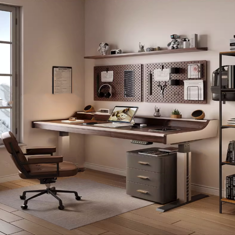 智能升降书桌网红学生电脑桌意式极简设计师家用办公一体高级书桌,住宅家具,电动升降桌,淘宝优惠券,粉丝福利购,淘宝优惠卷