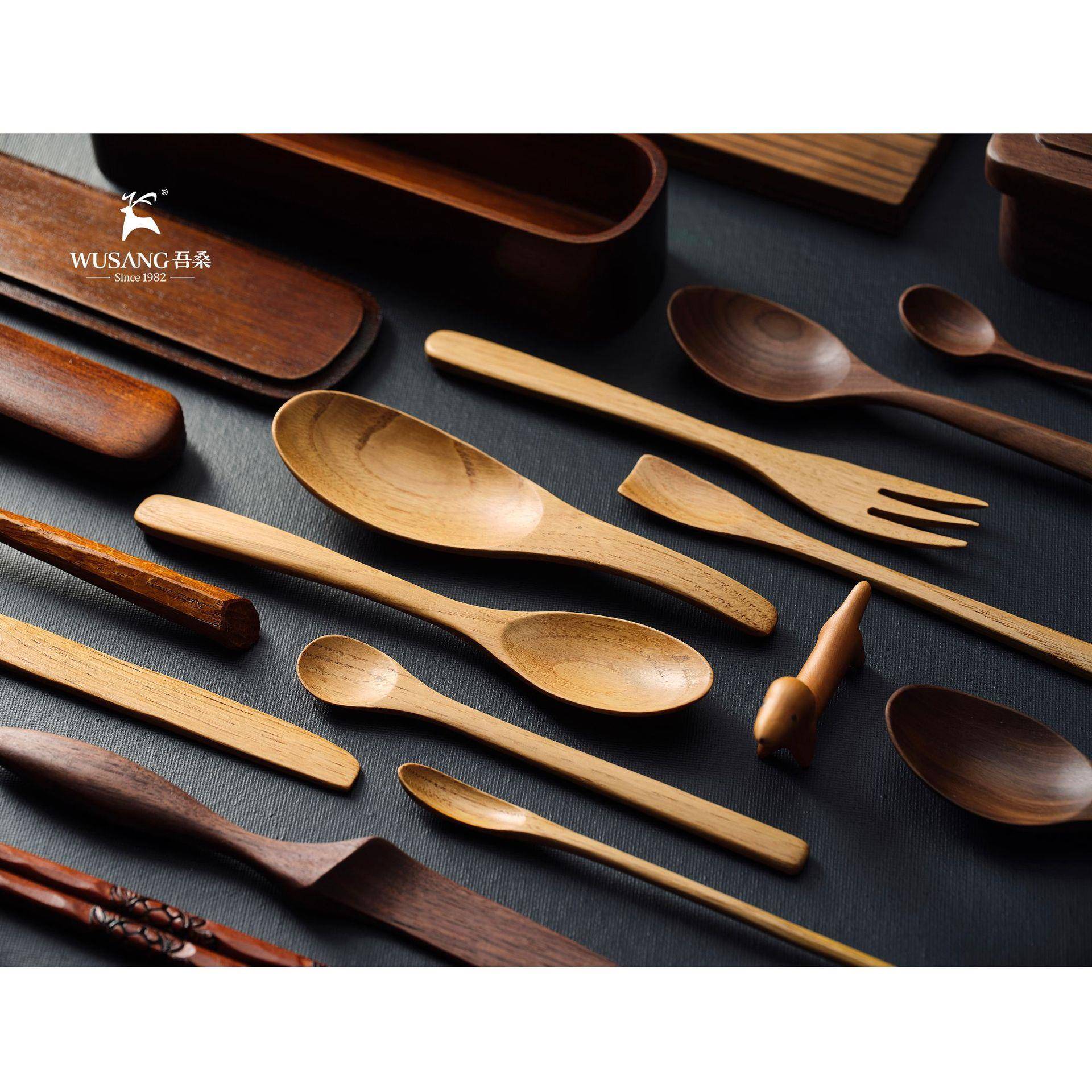 WUSANG吾桑现货手工刀叉勺子套装宝藏餐具系列早餐餐具木制刀叉勺