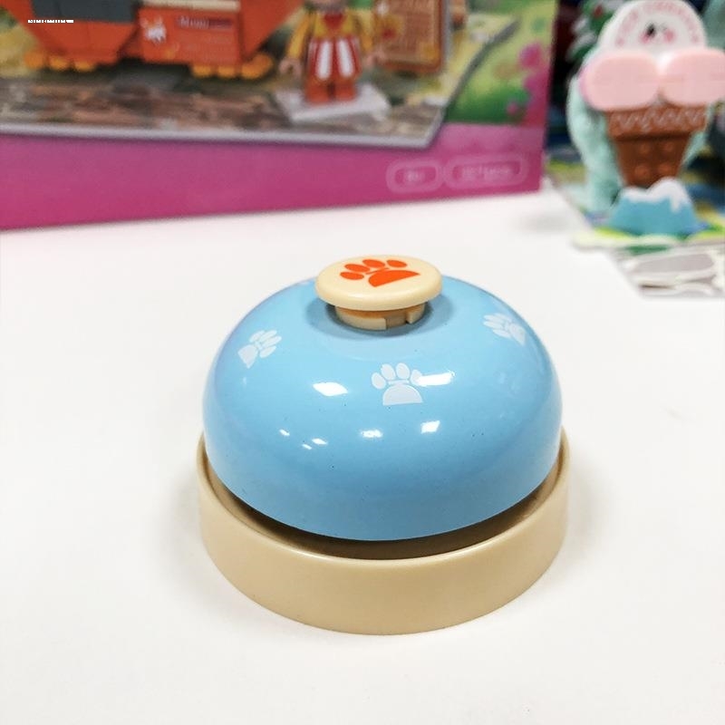 狗按铃器宠物用品训练器金属发声响铃猫狗叫点餐铃狗脚印智力玩具