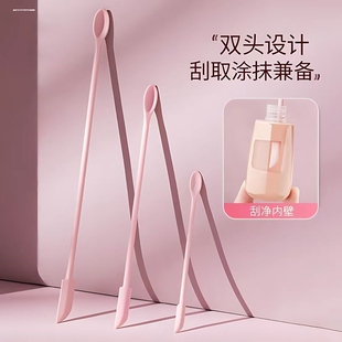 硅胶挖勺刮刀乳液化妆品光瓶神器迷你双头刮取勺子果酱黄油抹刀