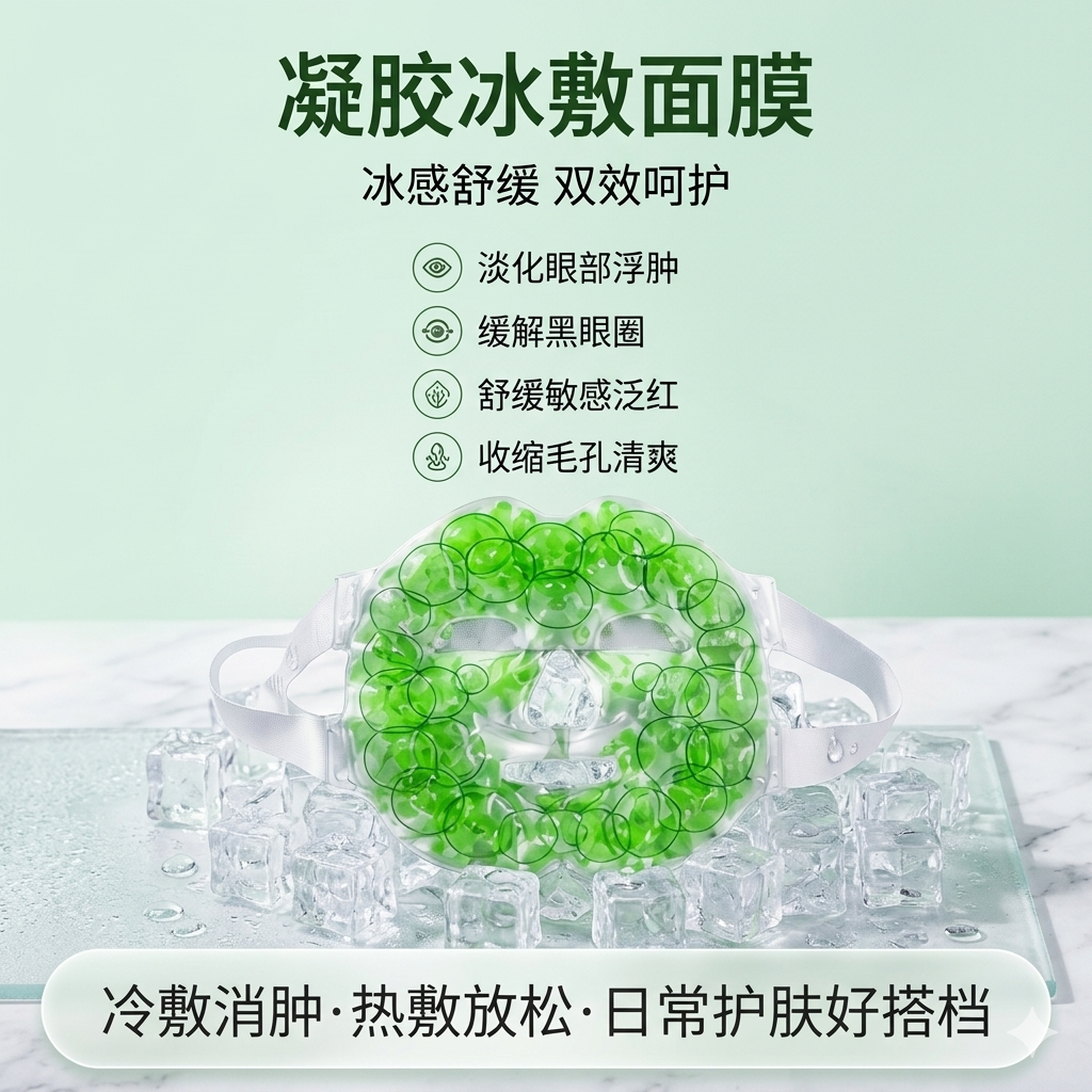 冰敷面罩冷热敷面膜冰袋晒后美容修复消肿放松淡化黑眼圈重复使用
