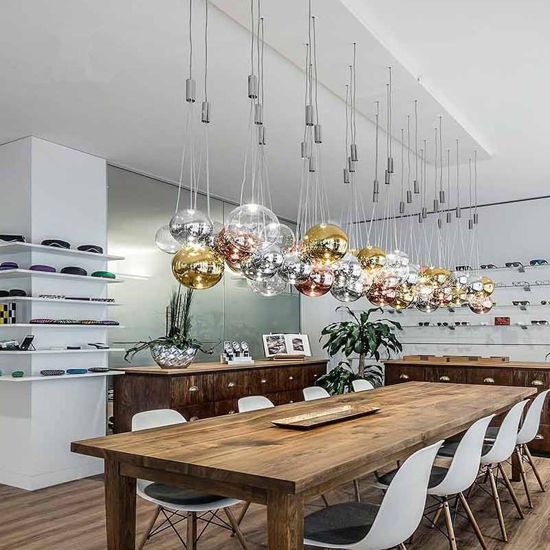 丹设计师样板房餐厅灯现代简约楼梯泡泡麦酒店大堂饰装玻WY-S1001