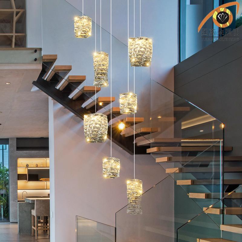 卧奢室床头吧台餐厅小灯后现代轻吊小水晶小吊灯网红红书GM美转小