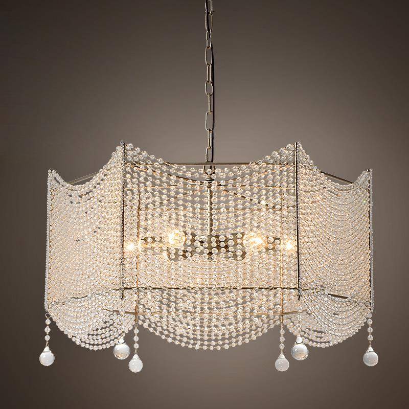 厂家直供美式乡村水晶吊灯餐厅卧室客厅水晶灯个性创业田园吊灯