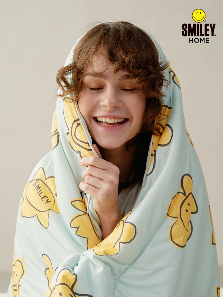 SMILEY笑脸宁静酷爽抗菌被透气亲肤夏凉被冷感被空调被双人薄款