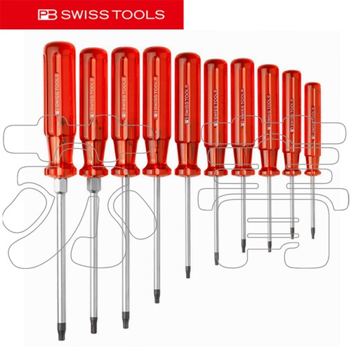瑞士原装PB Swiss Tools 经典星型梅花螺丝刀10件套 PB 1402 系列