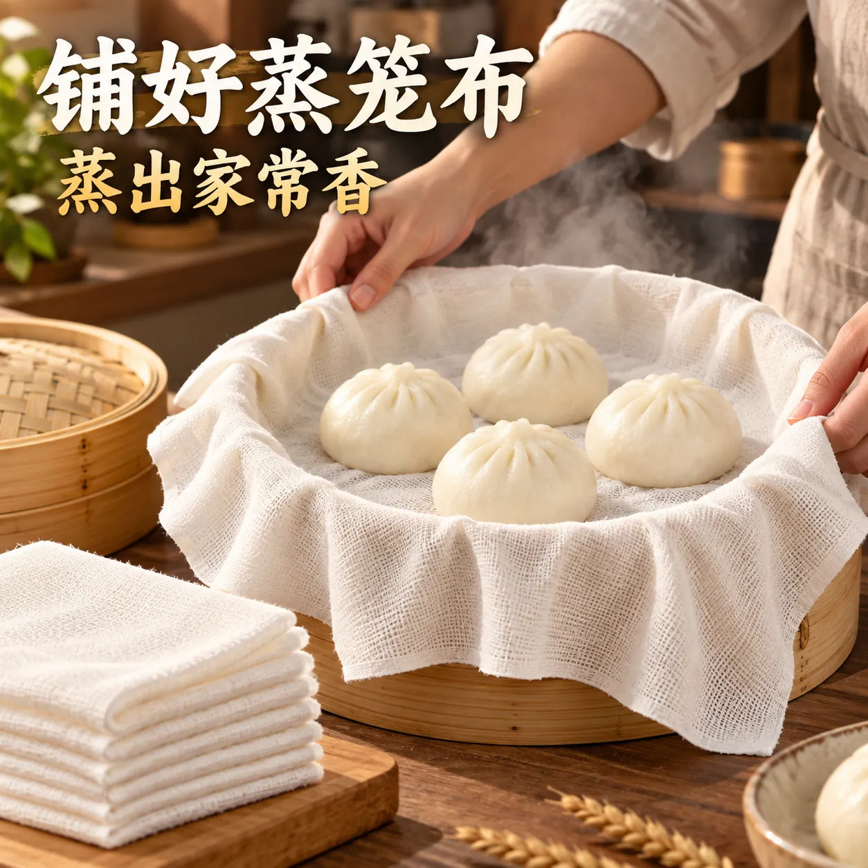 纯棉食品级不粘蒸笼布