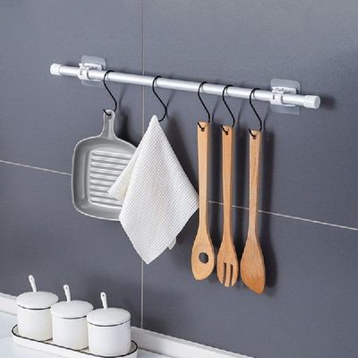 Nail-Free Adjustable Curtain Rod Holder Clamp Hooks Rod