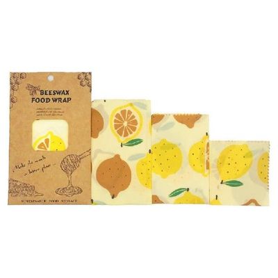 Beeswax Wrap Reusable Food Wraps Set 3Pcs Watercolor