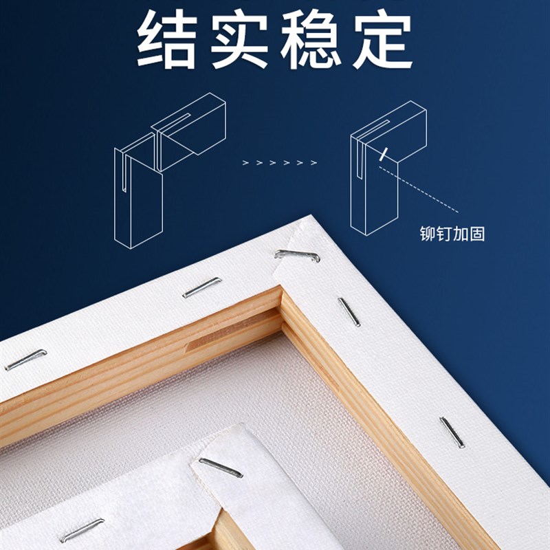 油画框外框带画布喷绘挂画相框定制大尺寸圆形装裱丙烯画初学者水